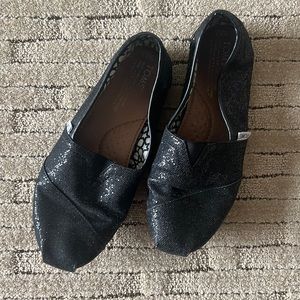 TOMS sparkle slip ons